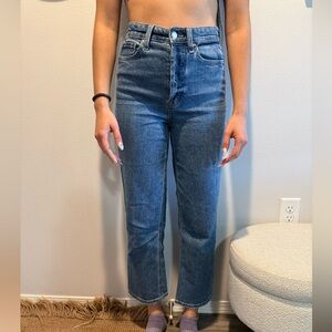 Wild Fable High Rise Straight Cropped Blue Jeans
